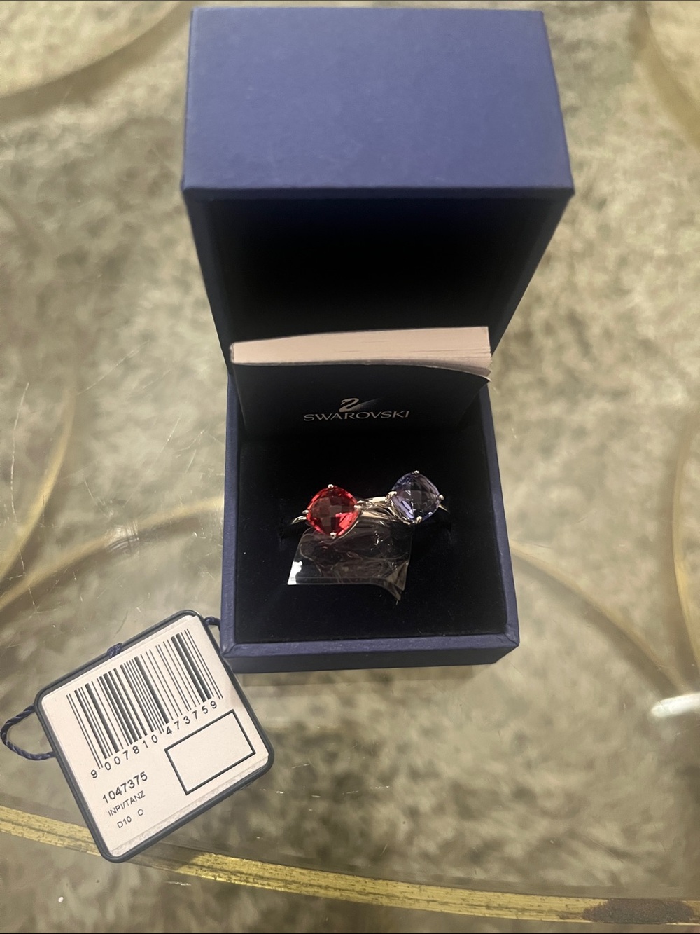 Swarovski Lea Tanzanite Ring Set Size 8 (58) Retired 1047375 NIB with Tag